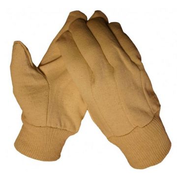 Handschoen katoen jersey 10OZ met tricot boord maat 10 12 paar