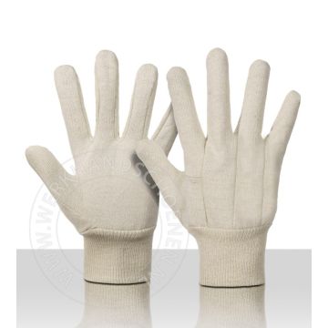 Handschoen katoen jersey 10OZ met tricot boord maat 10 12 paar