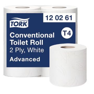 Tork Traditioneel Toiletpapier Wit T4, Advanced, 2-laags, 24 x 493 vellen