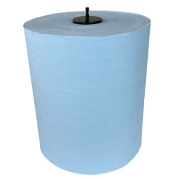 EcoWipe Matic handdoekrol blauw 6x150m. 2 laags 21 cm breed (50)