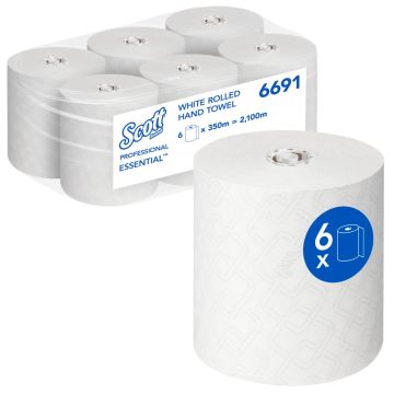 Scott Max handdoekrol airflex wit 6x350m 1 laags
