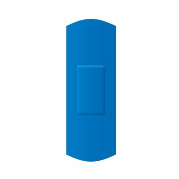 Pleister blauw detecteerbaar 25x72mm 100 stuks