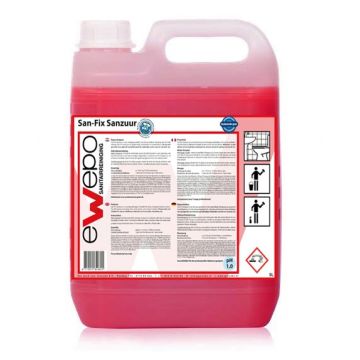 Ewepo San Fix Sanzuur 2x5 L. Periodieke sanitairreiniger