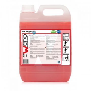 Ewepo San Bright 2x5 L. Dagelijkse alkalische sanitairreiniger