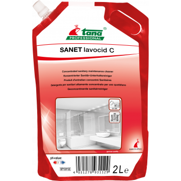 Tana Sanet Lavocid C navulzakje 6x2 L. Geconc. sanitair onderhoudsreiniger