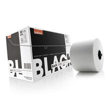 Satino Black toiletpapier + dop 24x100m. wit, 2 laags (42)