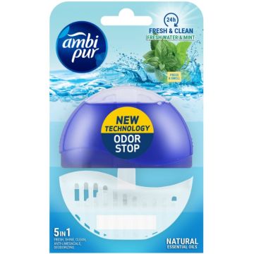 Ambi-Pur Toiletblok starterkit 6x55ml fresh water and mint, 5in1