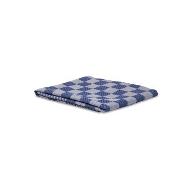 Theedoek blok blauw 65x65 cm. 6 stuks
