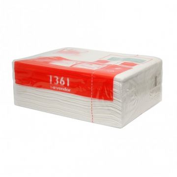 Vendor handdoekcassette wit, 2lgs 12x55m klitteband, net versterkt