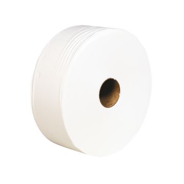 EcoWipe toiletpapier jumborol mini cellulose wit 2 laags 12 x 180 meter