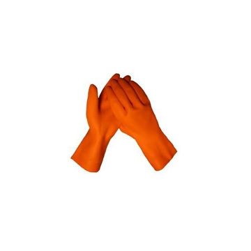 Huishoudhandschoen latex oranje KCL 752 maat M