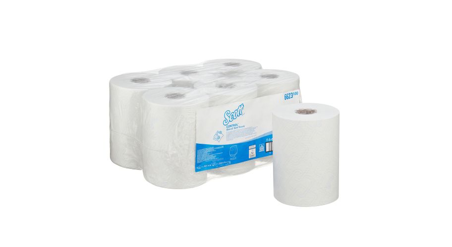 Scott control handoekrol wit 1lgs 6x165m t.b.v. dispenser 07955