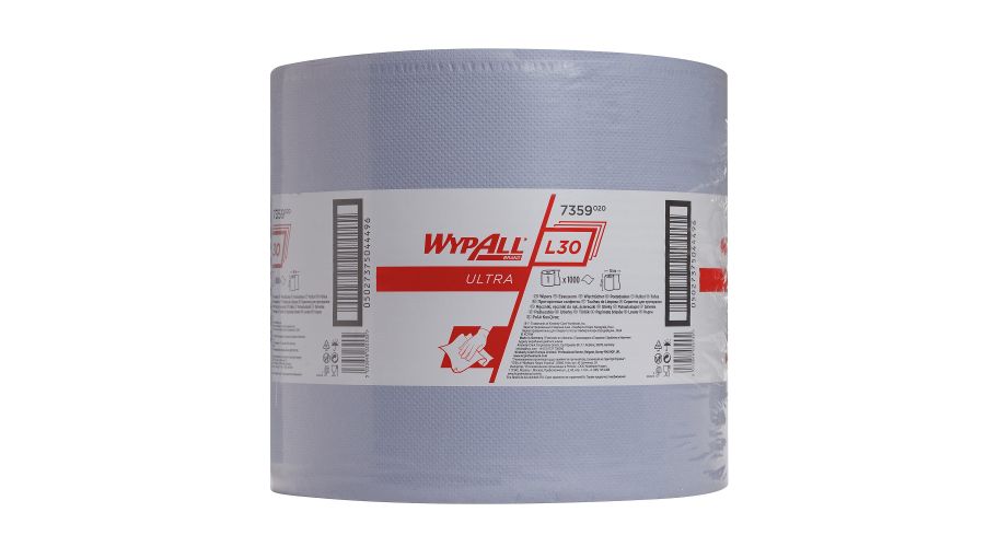 Wypall L30 Ultra poetsrol blauw 1000 vel 3 laags