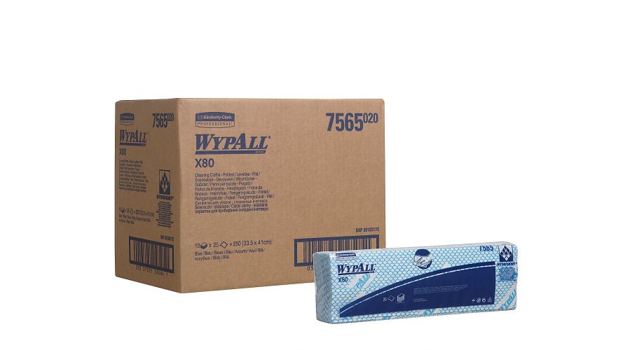 Wypall X80 werkdoek blauw 10x25 st.(66)
