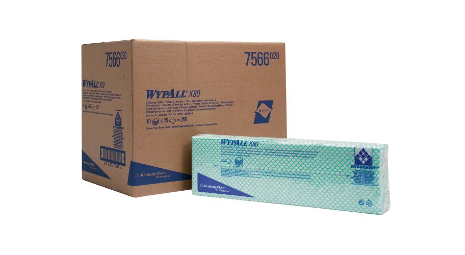 Wypall X80 werkdoek groen 10x25 st.(66)