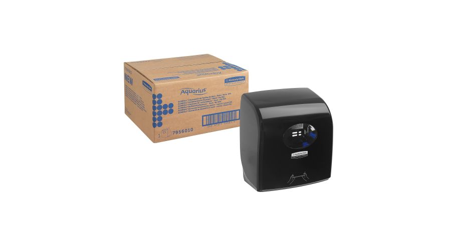 KC Aquarius Rolhanddoekdisp zwart Slimroll