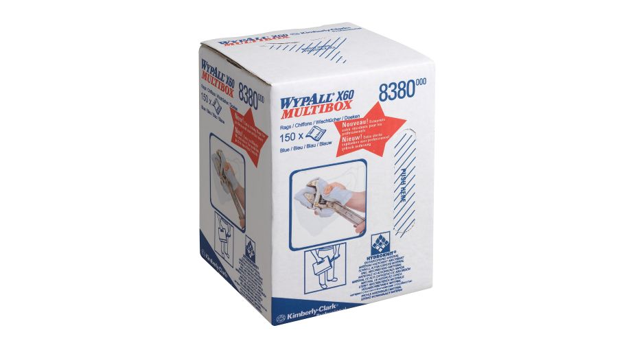 Wypall X60 poetsrol blauw 150 vel.(196)