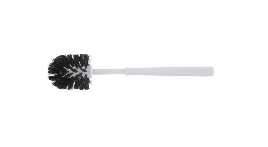 Toiletborstel ABS 75 mm. wit met zwart haar
