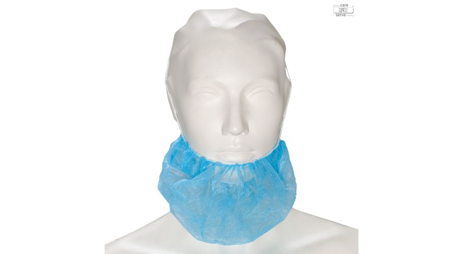 Baardmasker non woven blauw 20x100 stuks