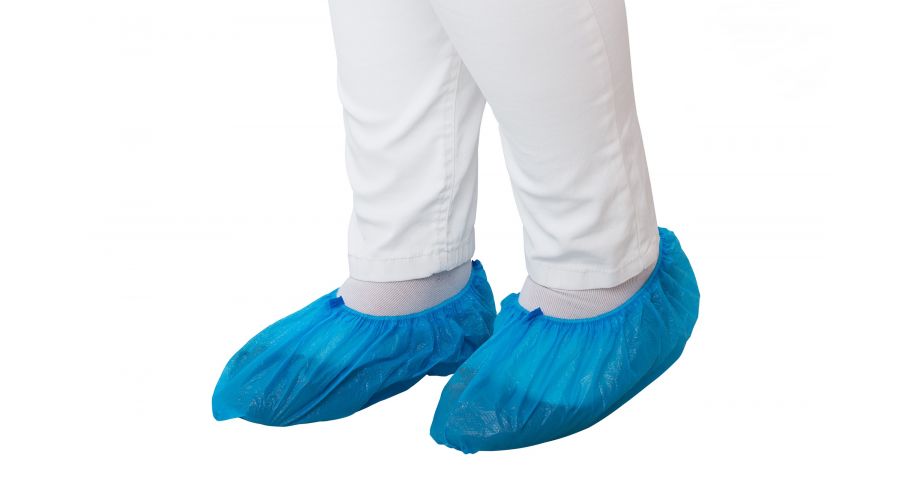 Schoenovertrek PE blauw 35my 20x100st.