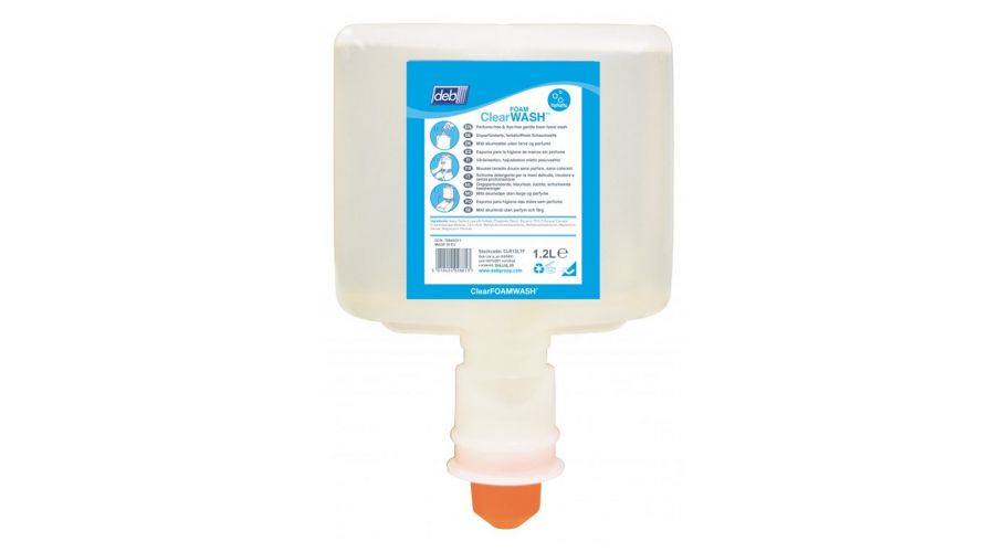 Deb Refresh Clear Foam Wash 3x1,2 L. Milde schuimzeep zonder parfum
