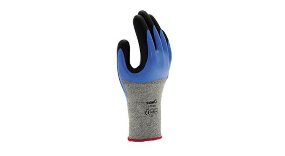 Handsch. Showa S-TEX 376 blauw/zwart M Per paar, gecoat snij- en vochtbestendig