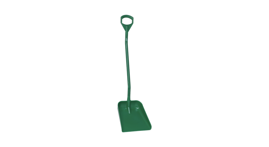 Vikan Schop met lange steel groot blad groen 130 cm