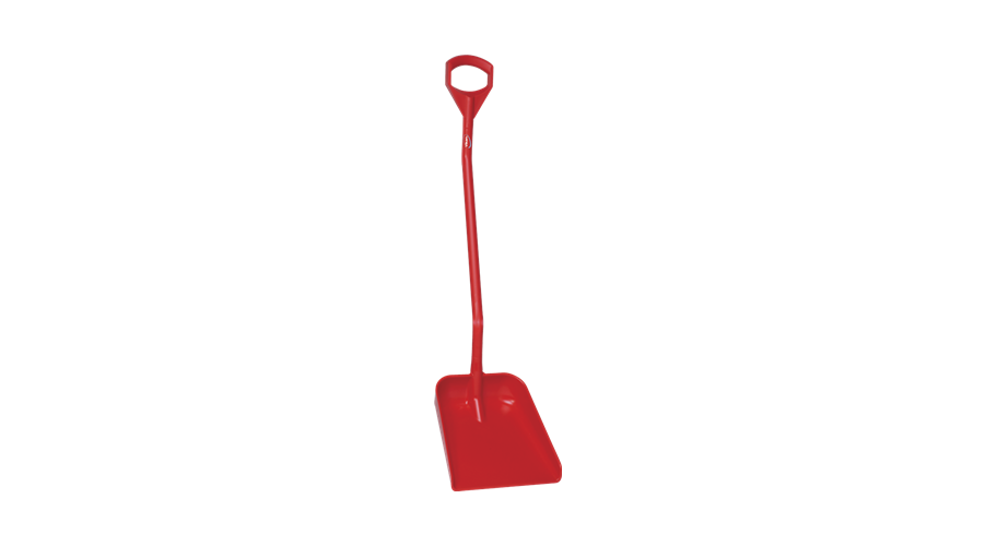 Vikan Schop met lange steel groot blad rood 130 cm