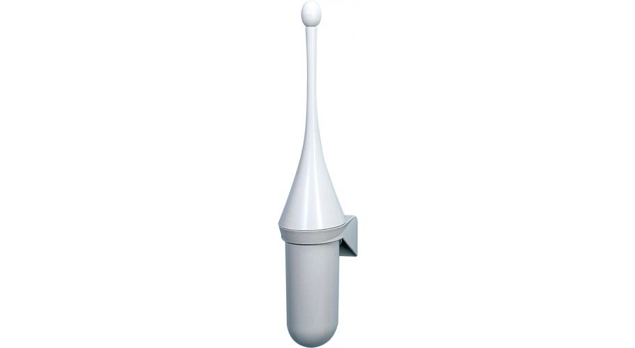 PlastiQline toiletborstelhouder wit PQBrush voor wandmontage