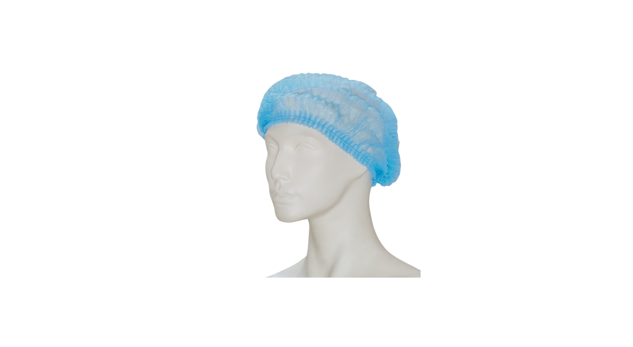 Haarnet non woven wokkel blauw 52cm