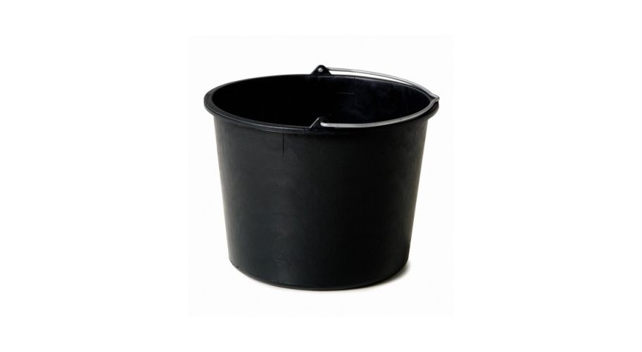 Bouwemmer zwart 12 liter