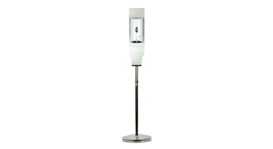 RVS paal voor desinfectie dispenser