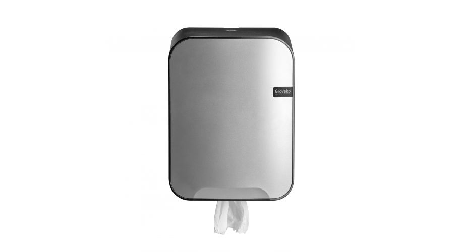 Quartz Silver Poetsroldispenser Midi (60 372x265x222, Omlabelen