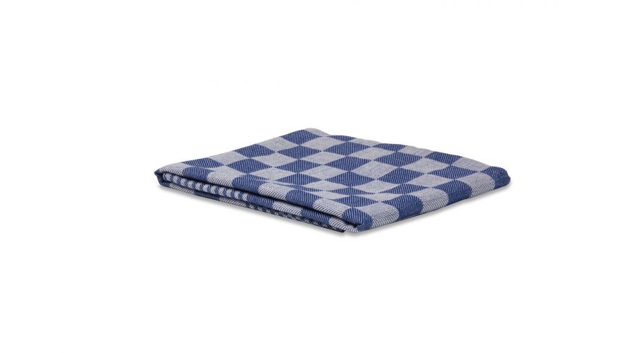 Theedoek blok blauw 65x65 cm. 6 stuks