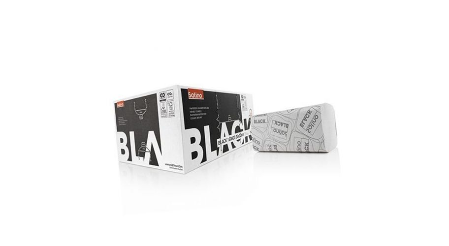 SatinoBlack Handdoek PT30 V-vouw 2-lgs 25x23cm, 3200st, 274571, tbv 332770