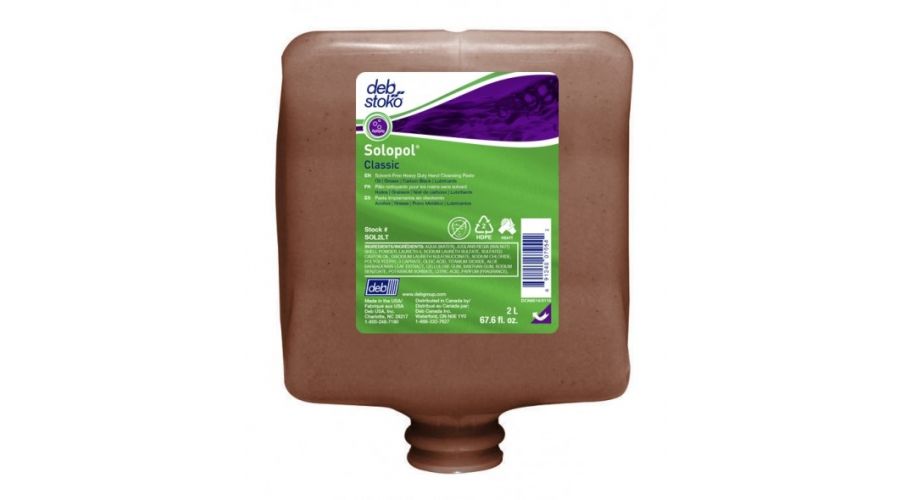 DEB Solopol Classic zeep 4x2 L. oplosmiddelvrije handzeep met korrel