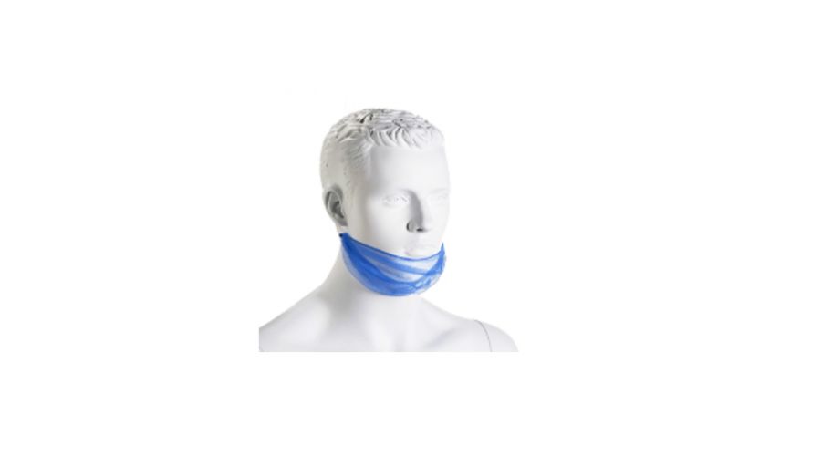 Baardmasker/-netje nylon blauw 300st